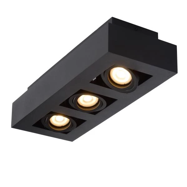 Lucide XIRAX - Deckenstrahler - LED Dim to warm - GU10 - 3x5W 2200K/3000K - Schwarz - detail 2